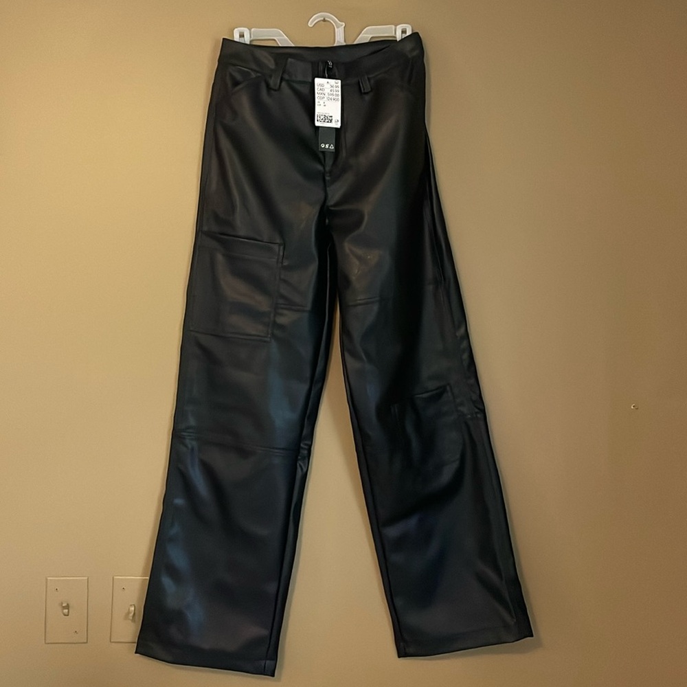 H & M vegan pleather pants